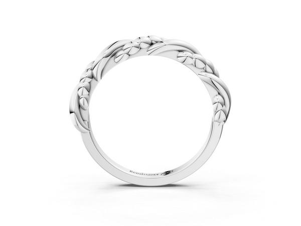 Platinum Twisted Rope Solitaire Band