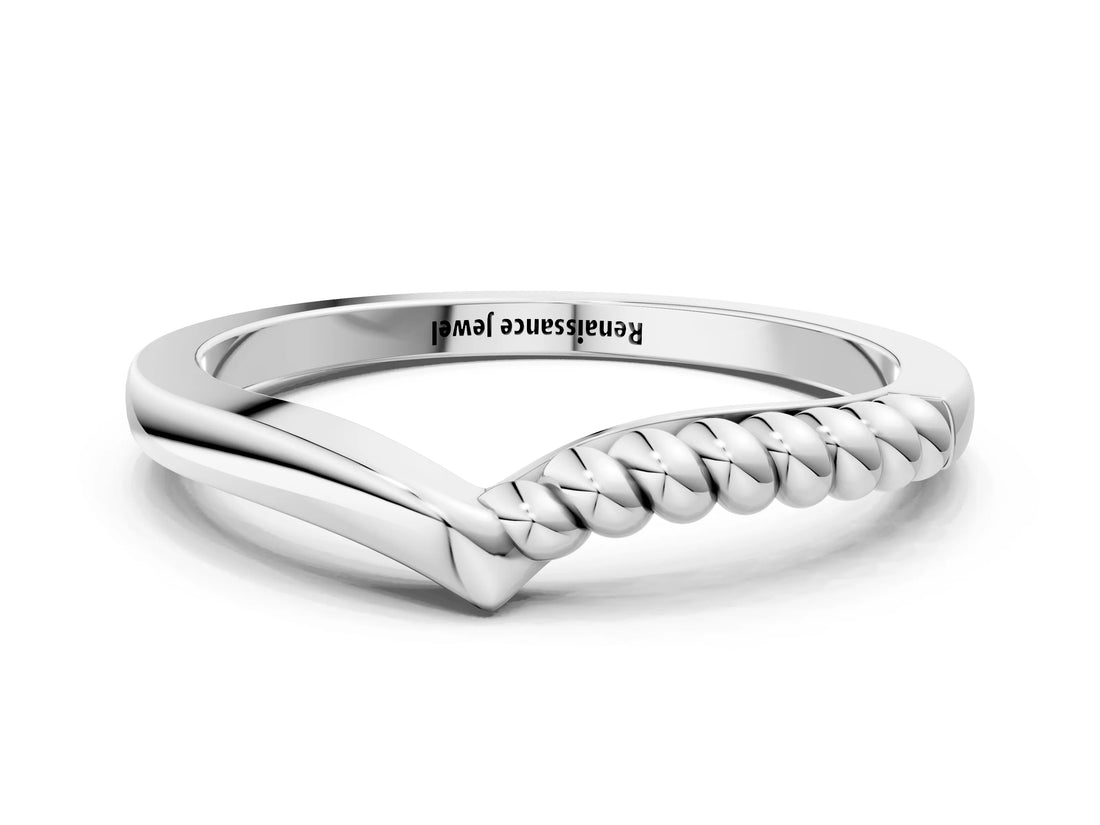 White gold Twisted Solitaire Round Cut Knife Edge Prong Ring_12