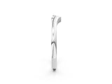 White gold Twisted Solitaire Round Cut Knife Edge Prong Ring_14
