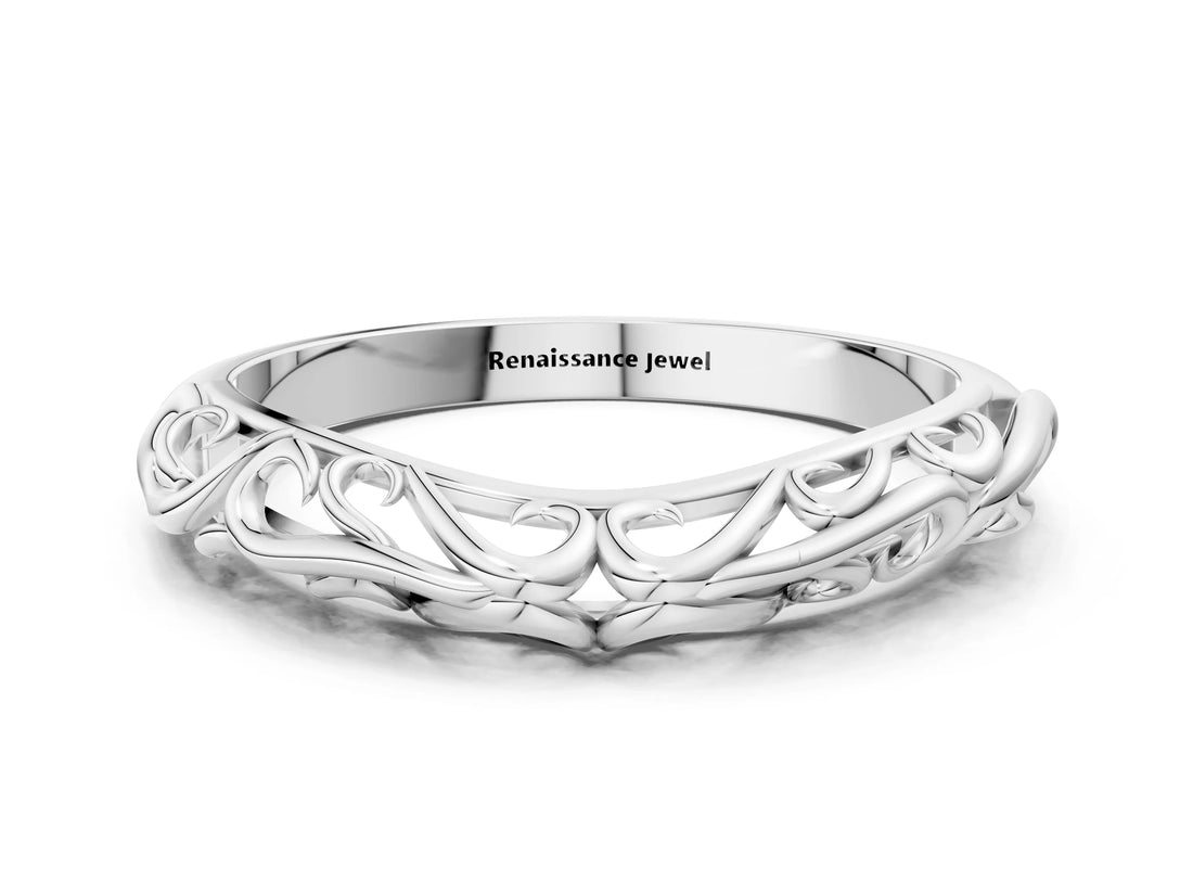 White gold Twisted Vine Filigree Band_12