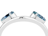 White gold Two-Stone Pear Aquamarine Bypass Ring with Prong Setting_10