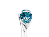 White gold Two-Stone Pear Blue Topaz Bypass Ring with Prong Setting_11