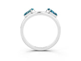 White gold Two-Stone Pear Blue Topaz Bypass Ring with Prong Setting_9