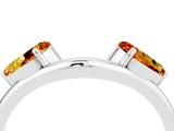 White gold Two-Stone Pear Citrine Bypass Ring with Prong Setting_10