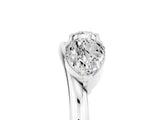 White gold Two-Stone Pear Moissanite Bypass Ring with Prong Setting_11