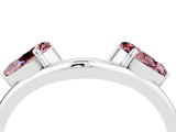 White gold Two-Stone Pear Morganite Bypass Ring with Prong Setting_10