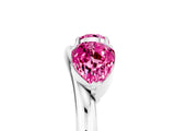 White gold Two-Stone Pear Pink Sapphire Bypass Ring with Prong Setting_23