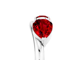 White gold Two-Stone Pear Ruby Bypass Ring with Prong Setting_11