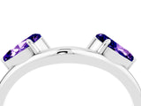 White gold Two-Stone Pear Tanzanite Bypass Ring with Prong Setting_10