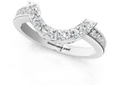 White gold U-Shaped Pavé Round Diamond Contour Band with Shared Prong Setting_25