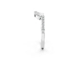White gold U-Shaped Pavé Round Diamond Contour Band_14