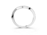 White gold U-Shaped Pavé Round Diamond Contour Band_15