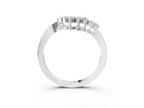 White gold V-Shaped Diamond Accent Band with Round Brilliant Stones and Prong Setting_19