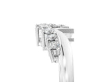 White gold V-Shaped Diamond Accent Band with Round Brilliant Stones and Prong Setting_21