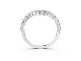 White gold V-Shaped Diamond Round Cut Pavé Band with Prong Setting_15