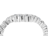 White gold V-Shaped Diamond Round Cut Pavé Band with Prong Setting_16