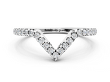 White gold V-Shaped Pavé Round Diamond Chevron Band with Shared Prong Setting_12