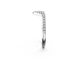 White gold V-Shaped Pavé Round Diamond Chevron Band with Shared Prong Setting_14