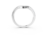 White gold V-Shaped Pavé Round Diamond Chevron Band with Shared Prong Setting_15