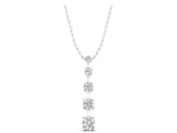 White gold Vertical Bar Pendant with Round Brilliant Diamonds in Prong Setting_4