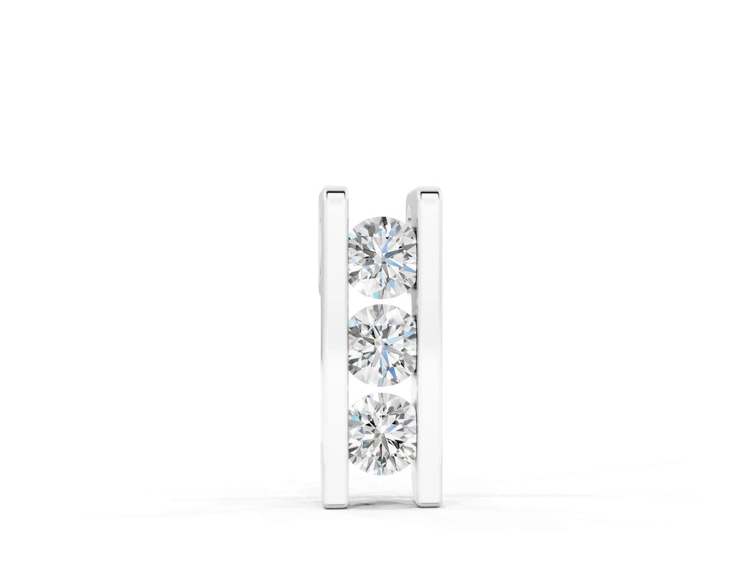 White gold Vertical Channel-Set Round Diamond Bar Pendant_13
