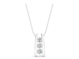 White gold Vertical Channel Set Round Diamond Pendant_15