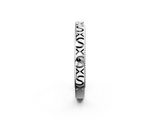 Silver Vintage Engraved Milgrain Band