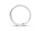 White gold Vintage Engraved Milgrain Band