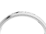 Silver Vintage Engraved Milgrain Band