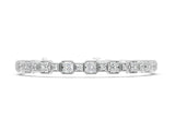 White gold Vintage Milgrain Diamond Tennis Bracelet with Round Cut Stones and Prong Setting_1