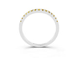 White gold Yellow Sapphire Pavé Curved Wedding Band_21