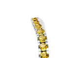 White gold Yellow Sapphire Pavé Curved Wedding Band_23