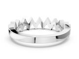 White gold Zigzag Chevron Band_35
