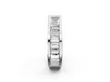 Silver baguette eternity band with channel set