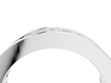 10K White Gold baguette eternity band with channel set