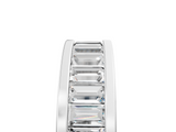 10K White Gold baguette eternity band with channel set