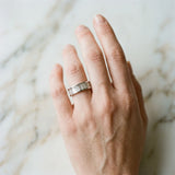 10K White Gold baguette eternity band with channel set