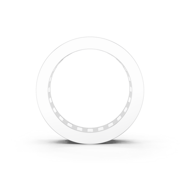 Platinum emerald cut diamond eternity band with channel set