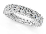 10K White Gold radiant eternity band with shared prong setting