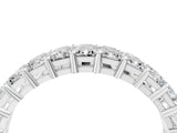 Platinum radiant eternity band with shared prong setting