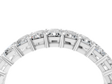 White gold radiant cut diamond half eternity band with shared prong setting_21