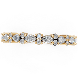 14K Yellow Gold Pear & Round Diamond Wedding Band