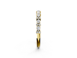 Yellow Gold Pear & Round Diamond Wedding Band_115