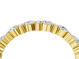 Yellow Gold Pear & Round Diamond Wedding Band_117