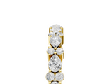 Yellow Gold Pear & Round Diamond Wedding Band_118