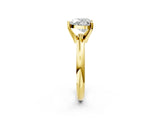 Yellow gold 0.5 Carat Heart Cut  Solitaire Engagement Ring with Round Band and Four-Prong Setting_122