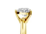 Yellow gold 0.5 Carat Heart Cut  Solitaire Engagement Ring with Round Band and Four-Prong Setting_125