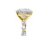 Yellow gold 0.5 Carat Radiant Cut  Solitaire with Side Stones on a Pavé Band and Four-Prong Setting_17