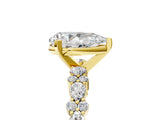 Yellow gold 1.5 Carat Pear Cut  Solitaire with Side Stones, Pave Band, Four-Prong Setting_17