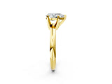 Yellow gold 10 Carat Pear Cut  Solitaire Engagement Ring with Round Band and Four-Prong Setting_122